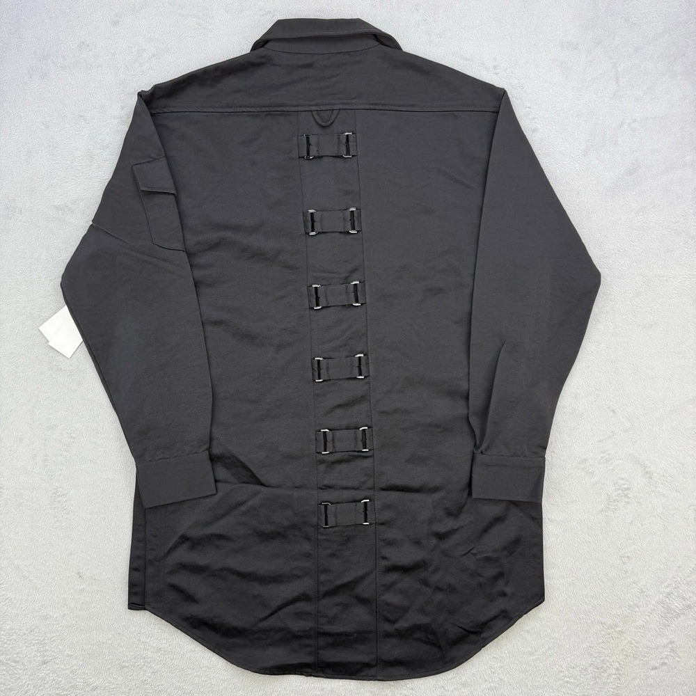 Honor The Gift Mining Shirt Dress Womens Large Black Buckle Utility Streetwear - Picture 3 of 10